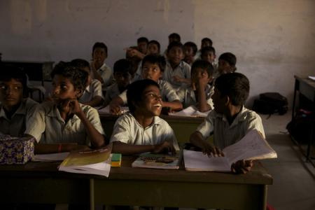 Auf dem Weg zur Schule